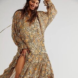 FREE PEOPLE FLORAL MAXI DRESS